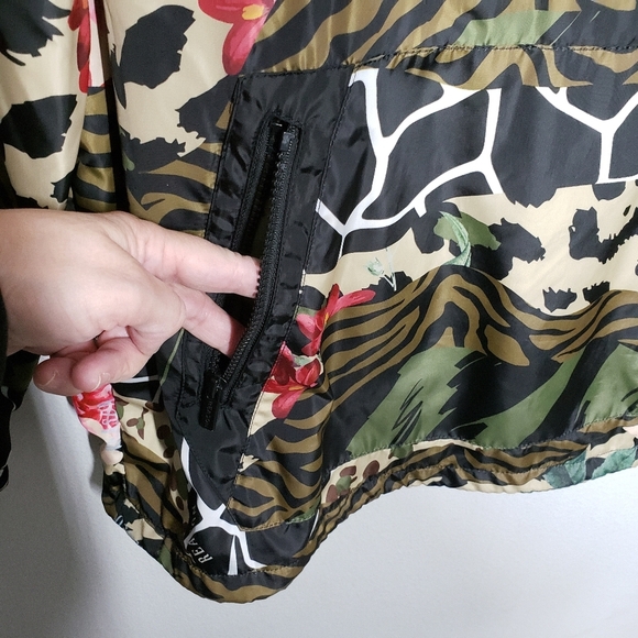 Reason Mixed Safari Camo Anorak Jacket Size Large - Picture 2 of 9